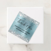 Silver Glitzer Blue Foil Baby Dusche Vielen Dank Geschenkanhänger (Beispiel)