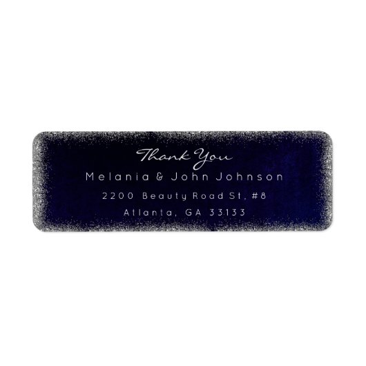Silver Glitzer Blue Navy Vielen Dank UAWG Delici (Vorne)