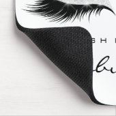 Silver Glitzer Branding Beauty Gray White Lashes Mousepad (Ecke)