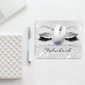 Silver Glitzer Branding Beauty Studio Lashes 2Glam Mousepad