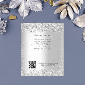 Silver Glitzer Budget Hochzeitsprogramm Details QR