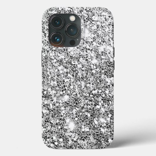 Silver Glitzer Case-Mate iPhone Hülle (Rückseite)