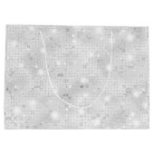 Silver Glitzer Christmas Fairy Große Geschenktüte (Rückseite)