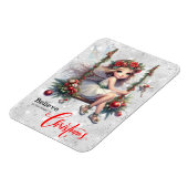 Silver Glitzer Christmas Fairy Magnet (Linke Seite)