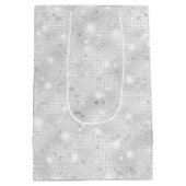 Silver Glitzer Christmas Fairy Mittlere Geschenktüte (Rückseite)