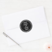 Silver Glitzer Circle Double Border Runder Aufkleber (Umschlag)