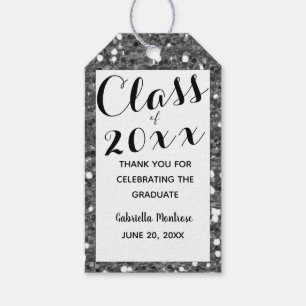 Silver Glitzer Class Geschenkanhänger