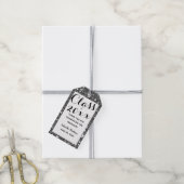 Silver Glitzer Class Geschenkanhänger (Mit Garn)