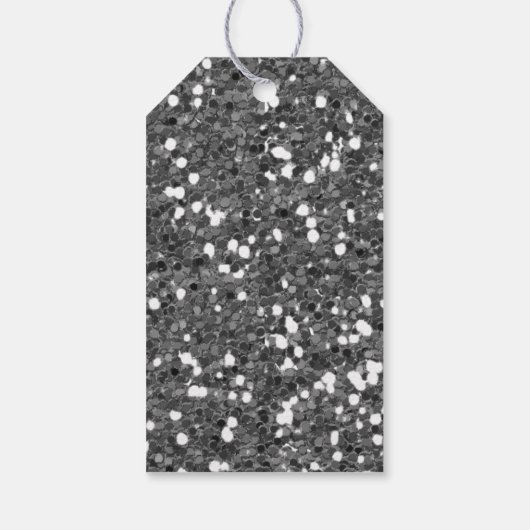 Silver Glitzer Class Geschenkanhänger (Rückseite)