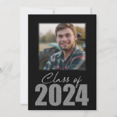 Silver Glitzer Class of 2024 Foto Ankündigung (Vorderseite)