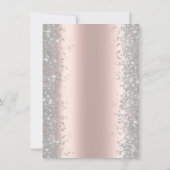 Silver Glitzer Confetti Balloons 50. Geburtstag Einladung (Rückseite)
