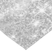 Silver Glitzer Confetti Balloons 80. Geburtstag Tischdecke (Schrägansicht)