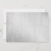 Silver Glitzer Confetti Kleid Sweet 16 Einladung (Rückseite)