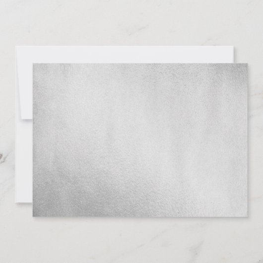 Silver Glitzer Confetti Kleid Sweet 16 Einladung (Rückseite)