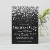 Silver Glitzer Confetti Party Einladung (Stehend Vorderseite)