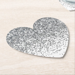 Silver Glitzer Confetti Sparkasse Untersetzer