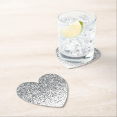 Silver Glitzer Confetti Sparkasse Untersetzer (Vor Ort)