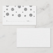 Silver Glitzer Confetti Wedding Platzkarten (Vorne/Hinten)