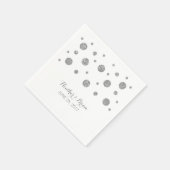 Silver Glitzer Confetti Wedpaper Napkins Serviette (Ecke)