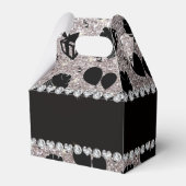 Silver Glitzer cupcakes Ballons präsentiert Geschenkschachtel (Rückseite)