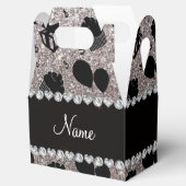 Silver Glitzer cupcakes Ballons präsentiert Geschenkschachtel (Geöffnet)