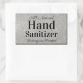 Silver Glitzer Custom Handanisierer Rechteckiger Aufkleber (Tasche)