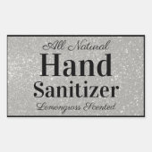 Silver Glitzer Custom Handanisierer Rechteckiger Aufkleber (Vorderseite)