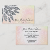 ~ Silver Glitzer Dahlia Mandala Pastel Floral AP2 Visitenkarte (Vorne/Hinten)