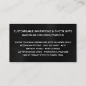 Silver Glitzer Dark Gray Black Foil Online Store Visitenkarte (Rückseite)