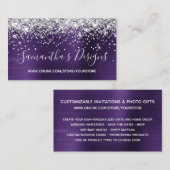 Silver Glitzer Dark Violet Foil Online Store Visitenkarte (Vorne/Hinten)