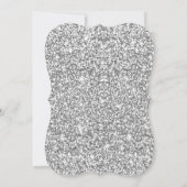 Silver Glitzer Diamond Hearts Empfang Card Einladung (Rückseite)