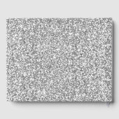 Silver Glitzer Diamond Hearts Wedding Gästebuch (Rückseite)