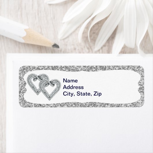 Silver Glitzer Diamond Hörmarke Labels (Insitu)