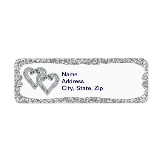 Silver Glitzer Diamond Hörmarke Labels (Vorne)