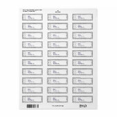 Silver Glitzer Diamond Infinity Address Labels (Vorne)