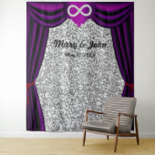 Silver Glitzer Diamond Infinity Lila Vorhang Wandteppich (Beispiel)