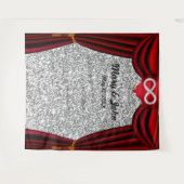 Silver Glitzer Diamond Infinity Roter Vorhang Wandteppich (Vorderseite (Horizontal))