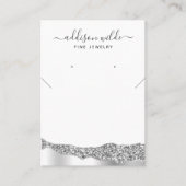 Silver Glitzer Diamond Necklace Earring Display Visitenkarte (Vorderseite)