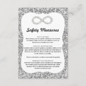 Silver Glitzer Diamond Unendliche Sicherheitsmaßna Begleitkarte (Vorderseite)