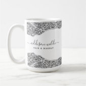 Silver Glitzer Diamonds Glam Business Kaffeetasse (Links)