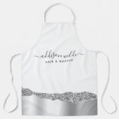 Silver Glitzer Diamonds Glam Business Schürze (Vorderseite)