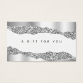 Silver Glitzer Diamonds Glam Gift Card (Vorderseite)