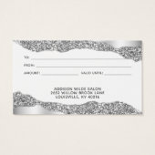 Silver Glitzer Diamonds Glam Gift Card (Rückseite)