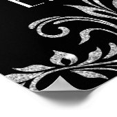 Silver Glitzer Diamonds Herzlich willkommen bei un Poster (Ecke)