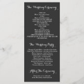 Silver Glitzer Diamonds Hochzeitsprogramme Programm (Rückseite)