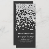 Silver Glitzer Diamonds Hochzeitsprogramme Programm (Vorne/Hinten)