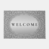 Silver Glitzer Doormat Fußmatte (Vorderseite)
