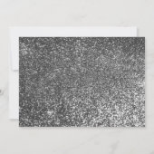 Silver Glitzer Dress Olive Green Brautparty Einladung (Rückseite)