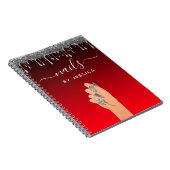 Silver Glitzer Driving Glam Nail Artist Beauty Notizblock (Rechte Seite)