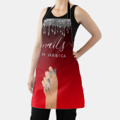 Silver Glitzer Driving Glam Nail Artist Beauty Schürze (InSitu)